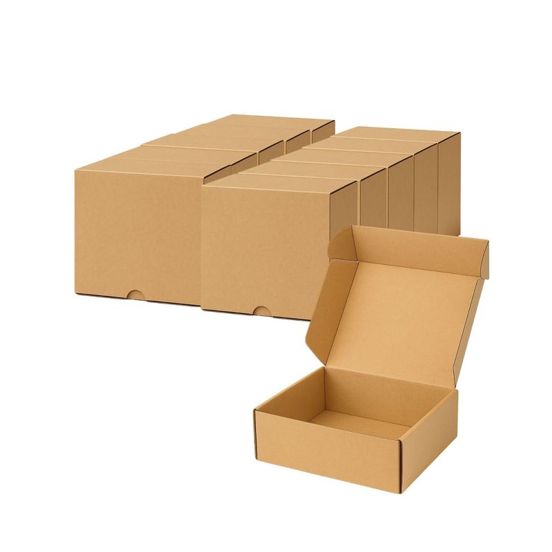 GENERICO - Set 30 Cajas Kraft 16x16x12cm Contenedor Desechable Carton