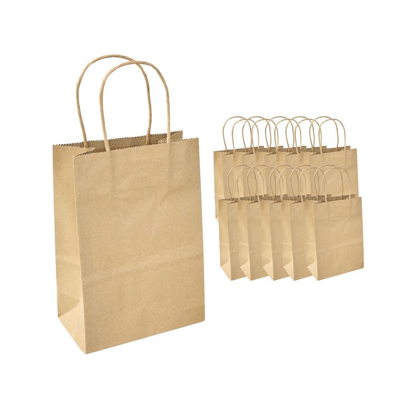 GENERICO - Set 10 Bolsas Papel 22x10x29cm Asa Delivery Emprendimiento