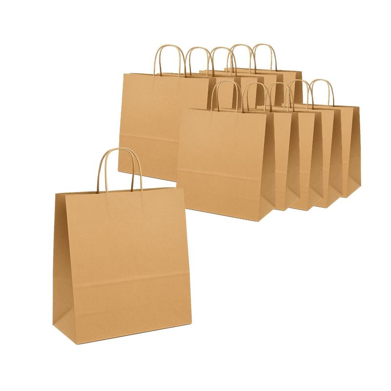 GENERICO - Set 20 Bolsas Papel 32x20x30cm Asa Delivery Emprendimiento