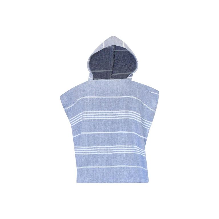 Poncho toalla algodon turco nino Antalya azul marino S