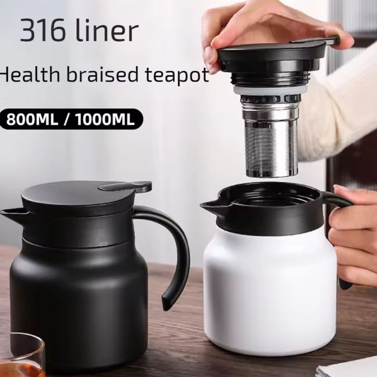 GENERICO - Termo Sifón Termico Con Difusor De Te Hierbas Cafe