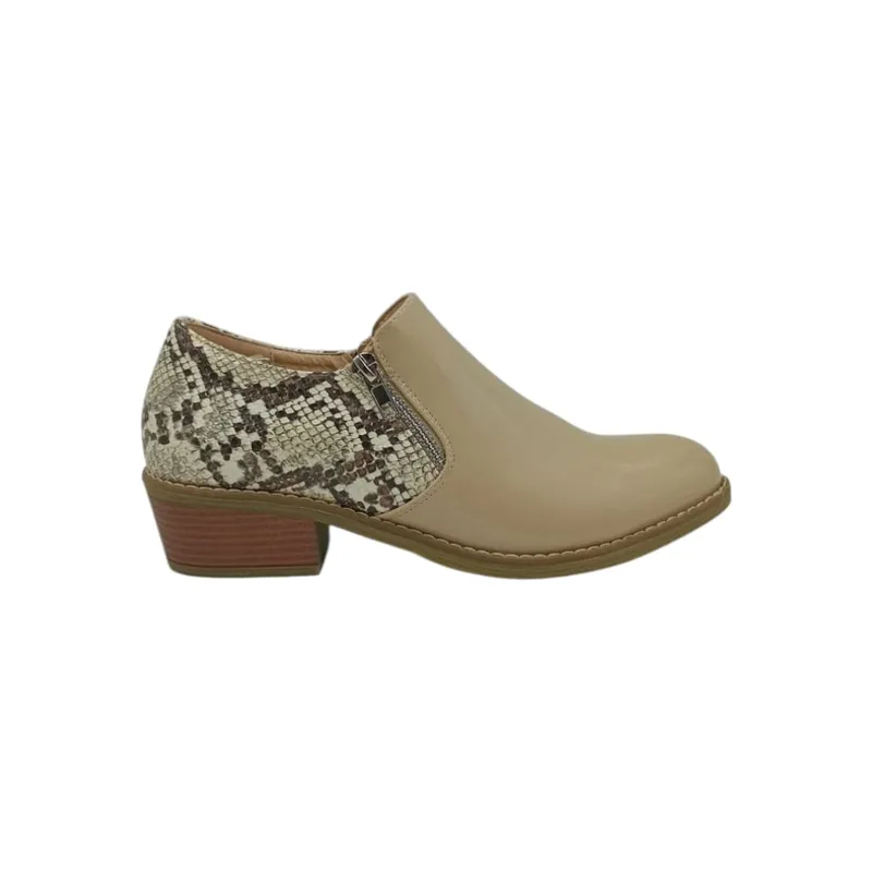 HERIEL - Zapato Beige Charol Mujer