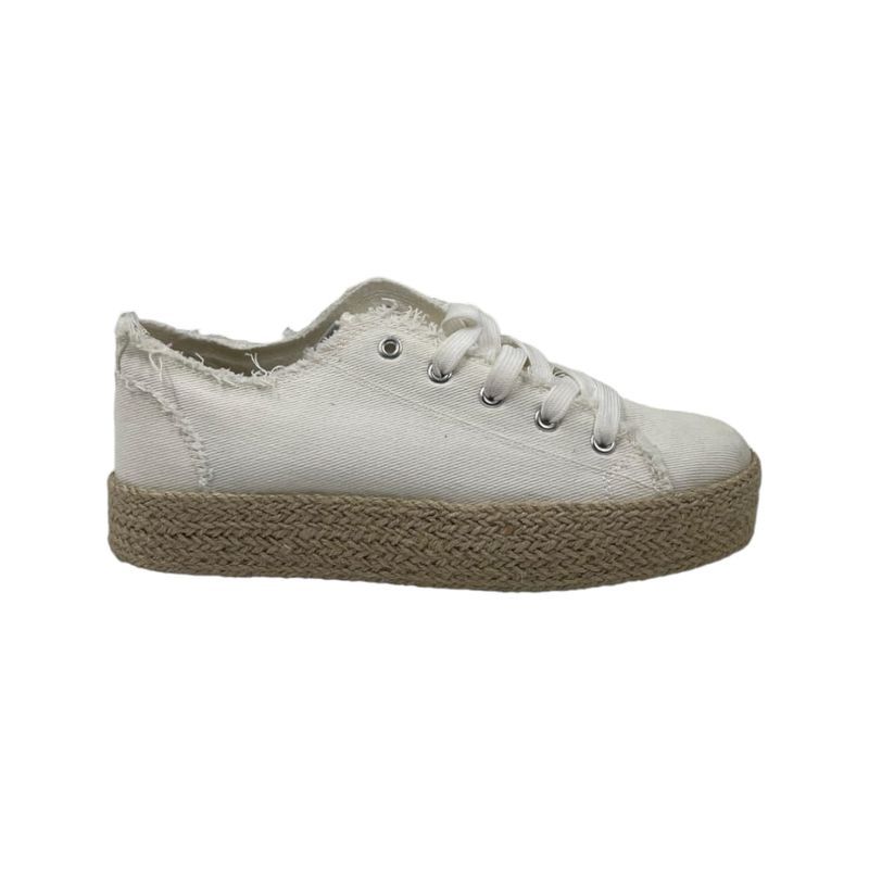 HERIEL - Zapatilla Blanca Plataforma Mujer