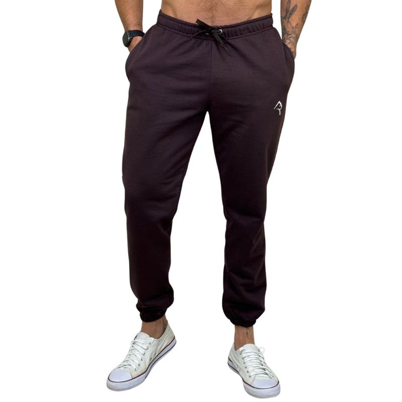 KONKO ACTIVE - Pantalon Buzo Jogger Relax Café Hombre Algodón Deportivo Konko