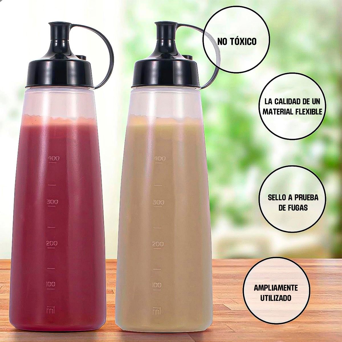 GENERICO - Botella De Salsa Envase Para Ketchup Envase Salsero 400 Ml