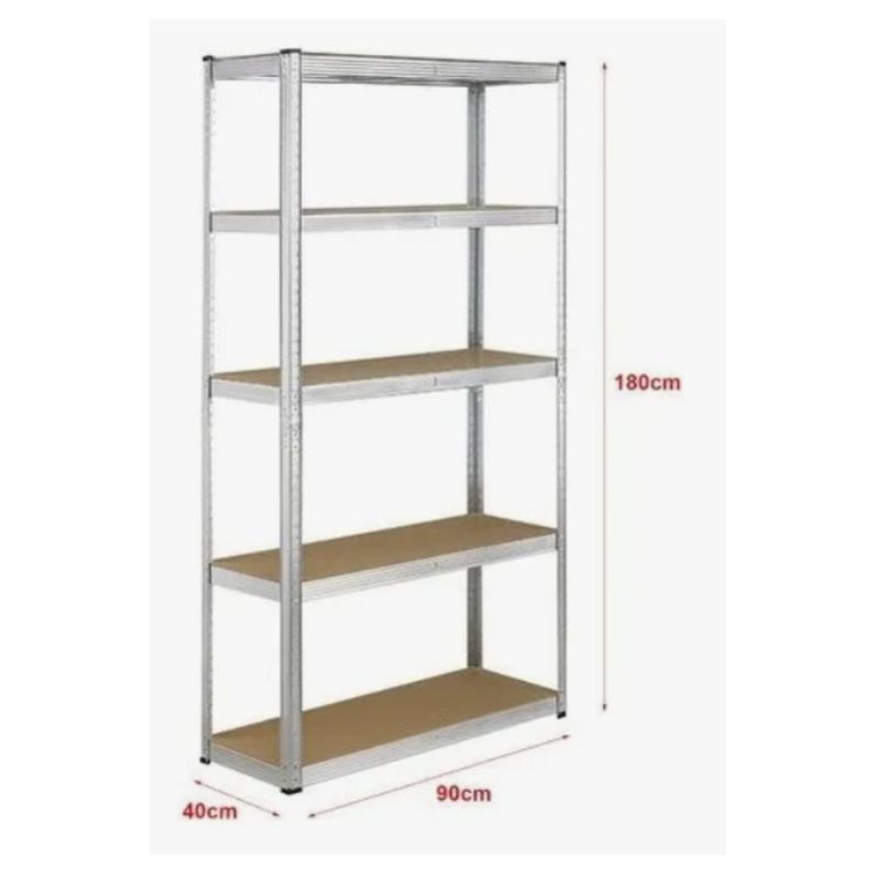 GENERICO - Estante Rack metálico 180 X 90 X 40 galvanizado Imsi Home Color plateado