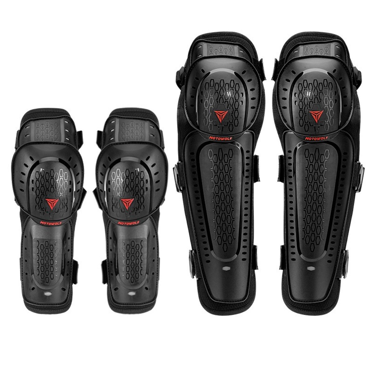 MOTOWOLF - Motowolf MDL1016B rodilleras reflectantes con interior de felpa