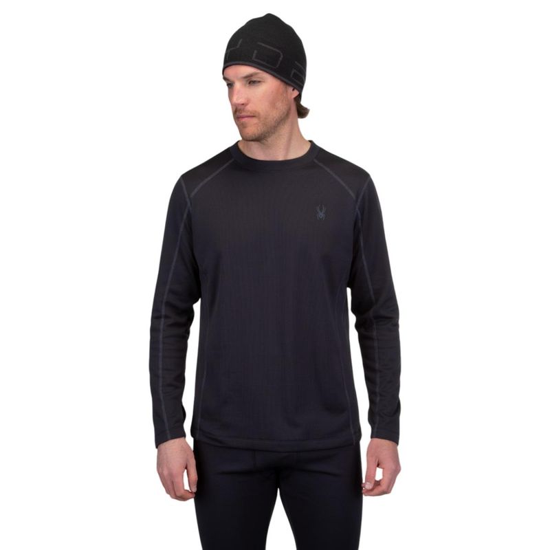 SPYDER - Polera Outdoor Hombre Spyder Baselayer Crew Negra