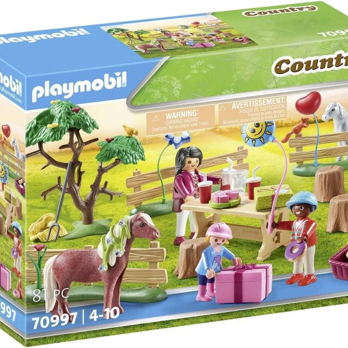 PLAYMOBIL - PLAYMOBIL FIESTA DE CUMPLEAÑOS DE LA GRANJA DE PONIS PM70997