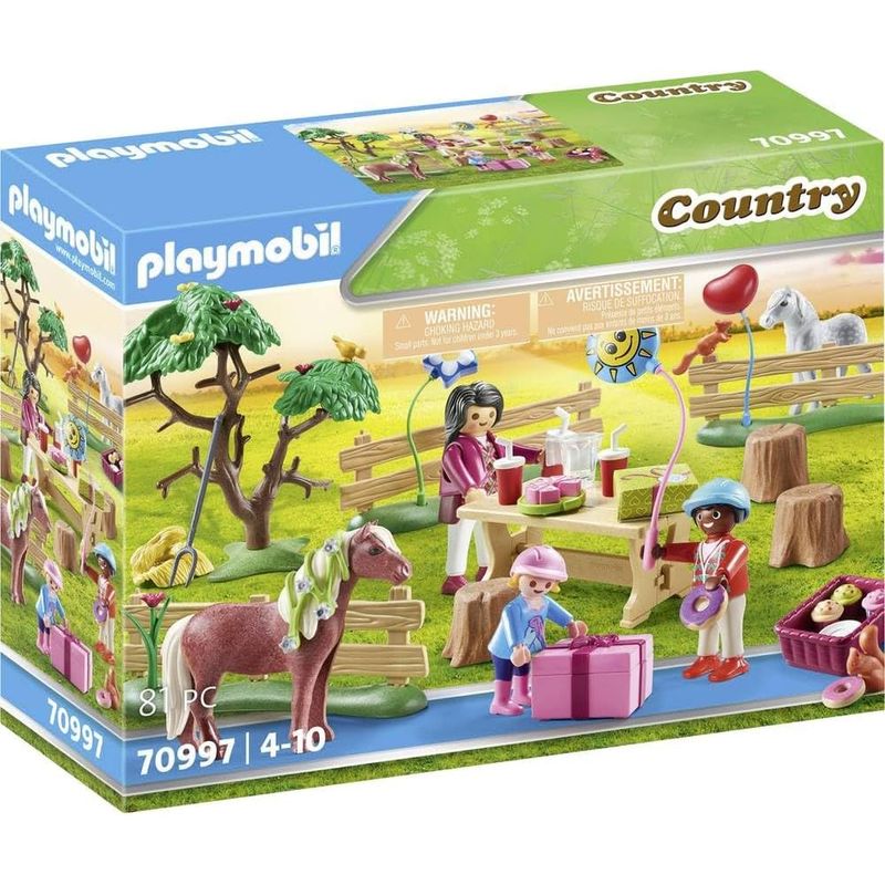 PLAYMOBIL - PLAYMOBIL FIESTA DE CUMPLEAÑOS DE LA GRANJA DE PONIS PM70997
