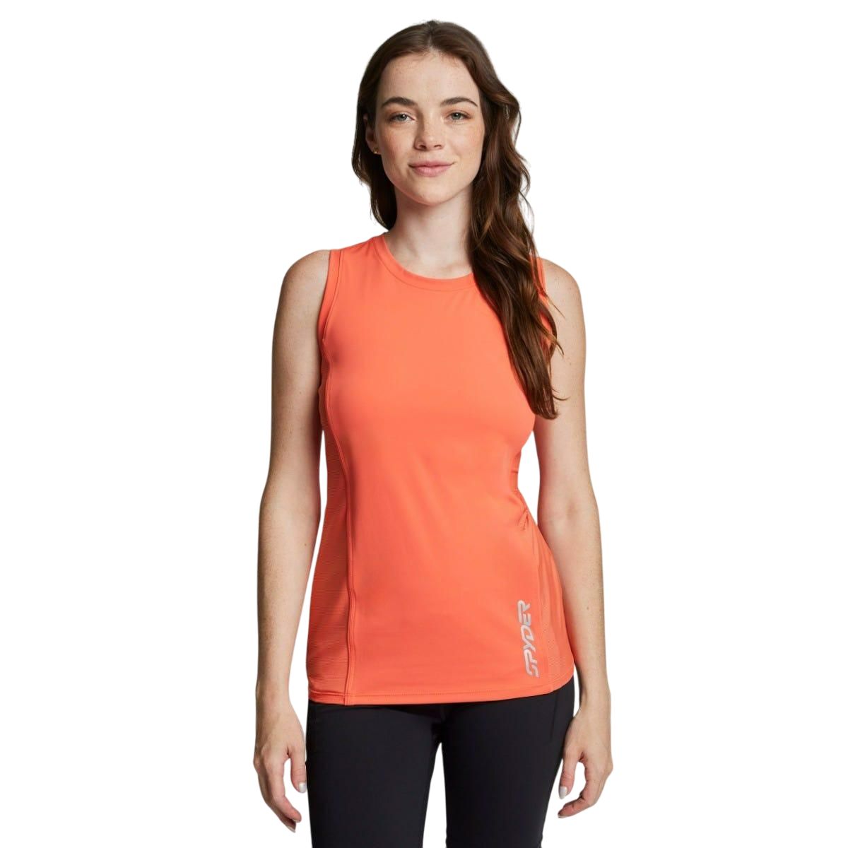 SPYDER - Polera Sin Mangas Entrenamiento Mujer Spyder Coral