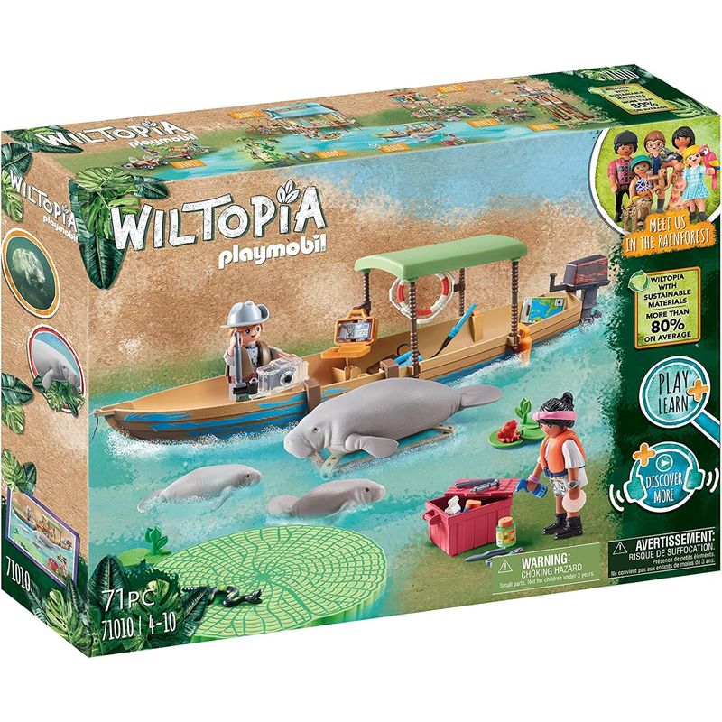 PLAYMOBIL - PLAYMOBIL WILTOPIA  PASEO EN BARCO A LOS MANATÍES PM71010