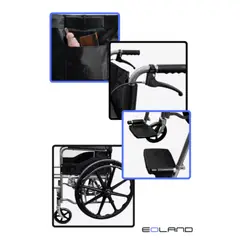 GENERICO - Silla De Ruedas Plegable Liviana Discapacitados Adulto Mayor Frenos En Manillar