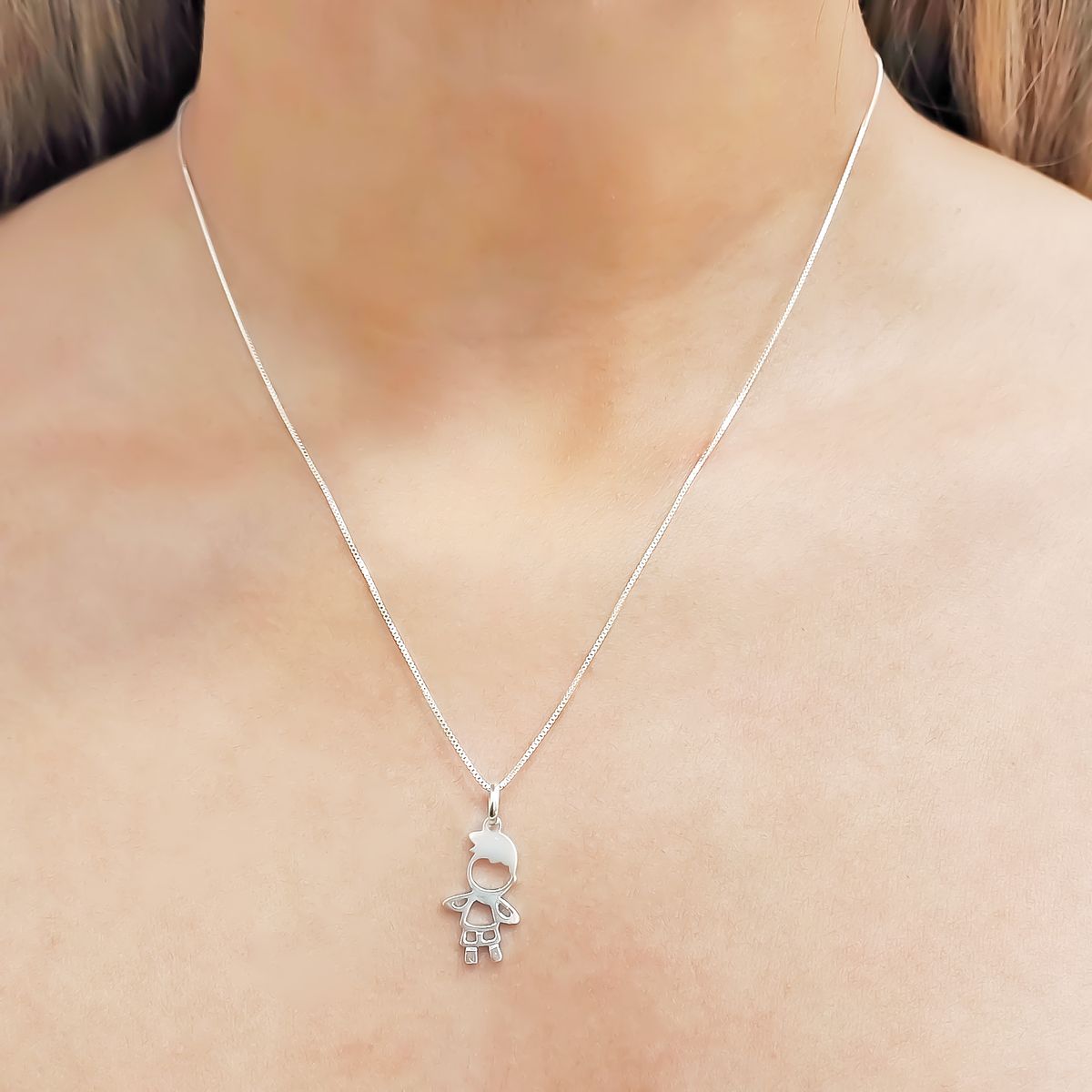 COGGIOLA - Collar Niño Calado Plata Fina 925