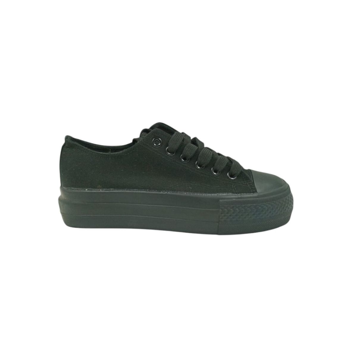 HERIEL - Zapatilla Negra Textil Mujer