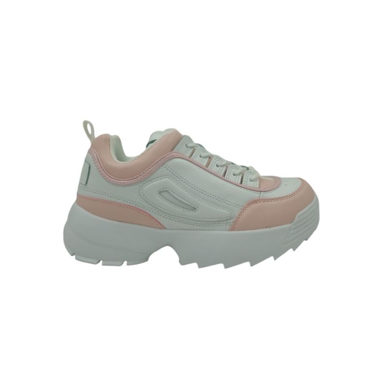 HERIEL - Zapatilla Rosa Plataforma Mujer