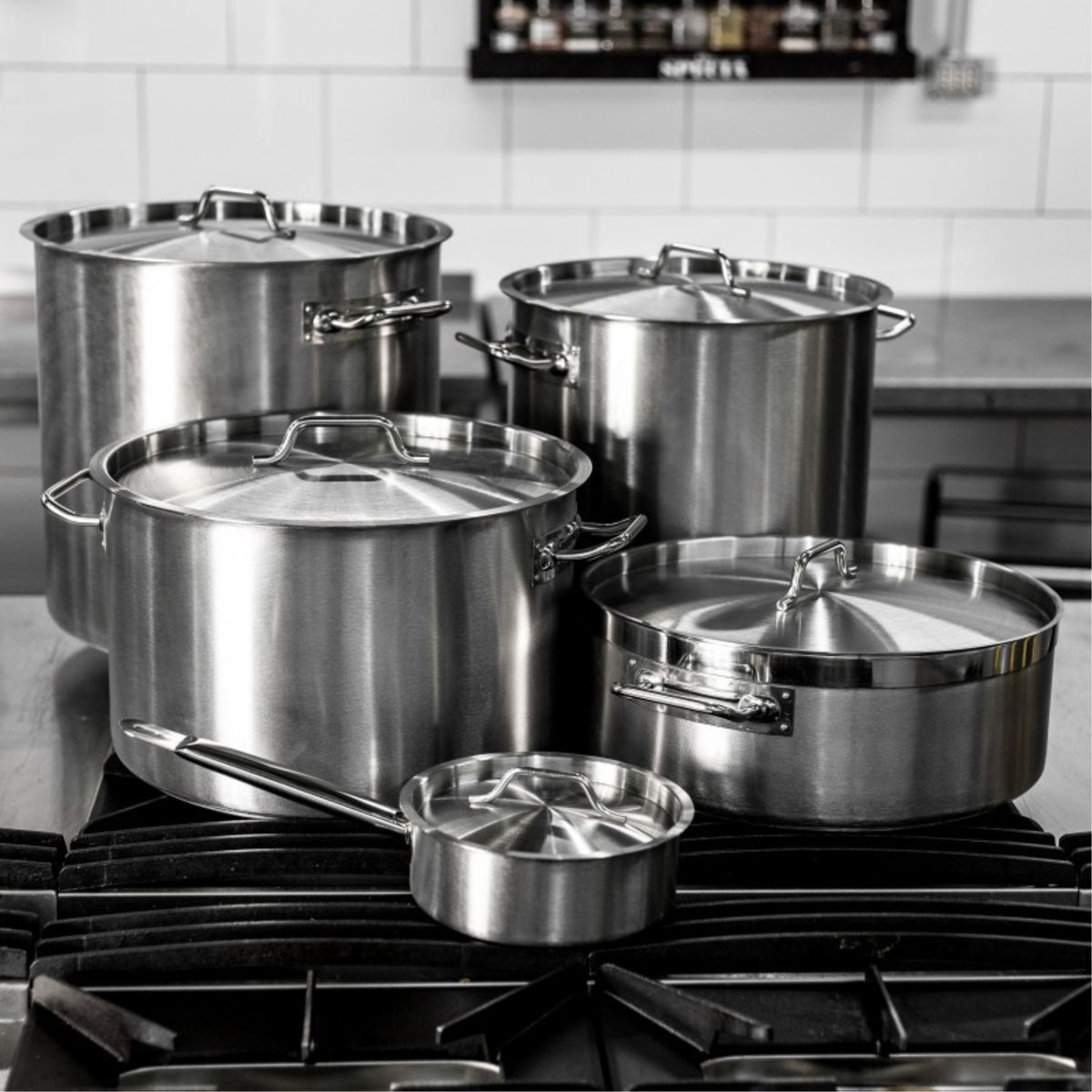 WOLFEN - Cacerola Baja con Tapa 14lt Acero Inoxidable 36x14cm Wolfen