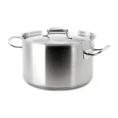 WOLFEN - Cacerola Alta con Tapa 44lt Acero Inoxidable 45x28cm