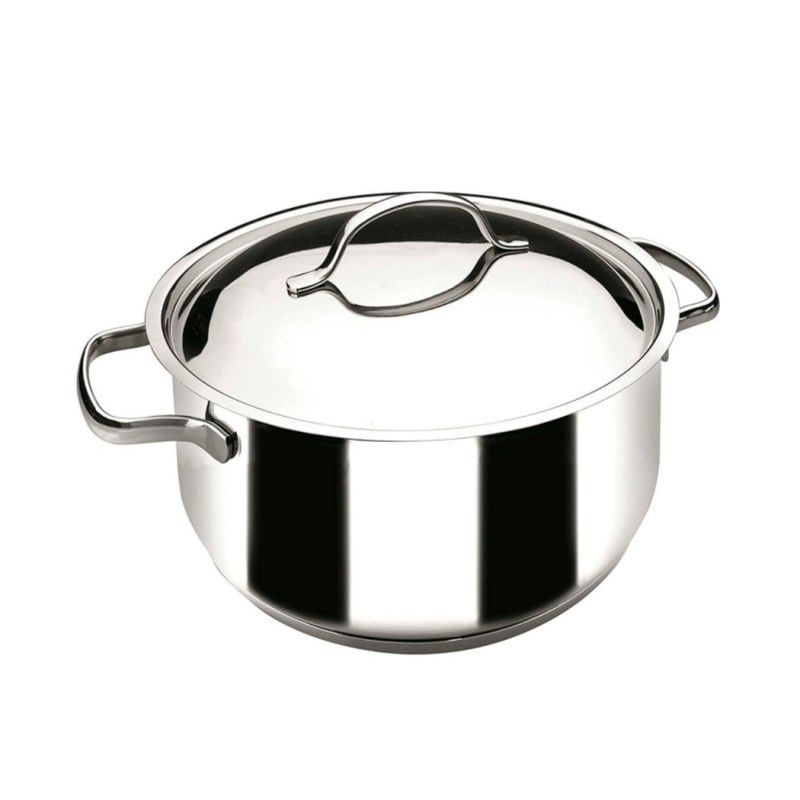 LACOR - Cacerola con Tapa 15lt Acero Inoxidable Basic Lacor
