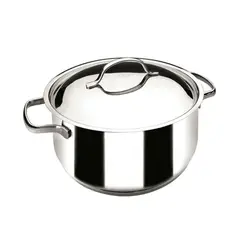 LACOR - Cacerola con Tapa 15lt Acero Inoxidable Basic