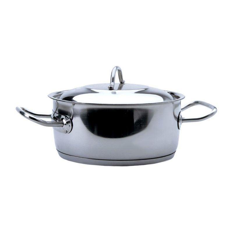 LACOR - Cacerola con tapa y Asas 25lt Acero Inoxidable Lacor