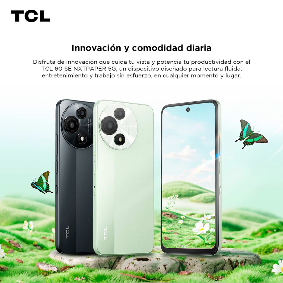 TCL - Smartphone TCL 60SE NXTPAPER 5G 256+8GB Verde Menta