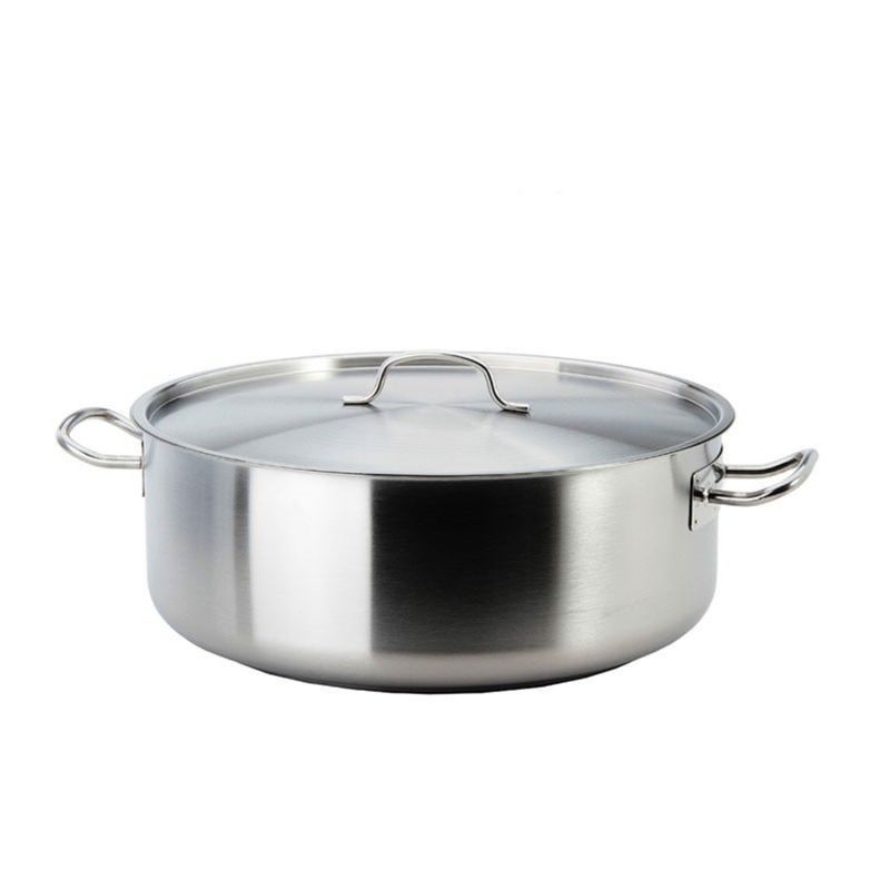LACOR - Cacerola Baja con Tapa 39lt Acero Inoxidable 50x21cm  Lacor