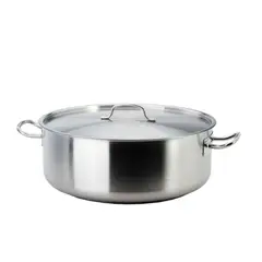 LACOR - Cacerola Baja con Tapa 39lt Acero Inoxidable 50x21cm