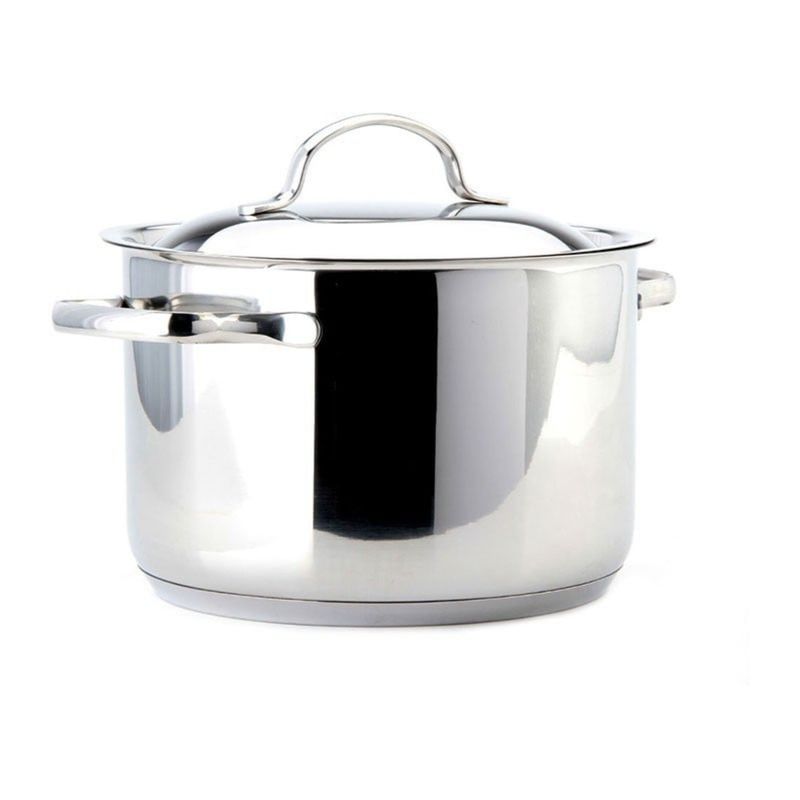 LACOR - Olla Recta con Tapa 45lt Acero Inoxidable 20cm Basic Lacor