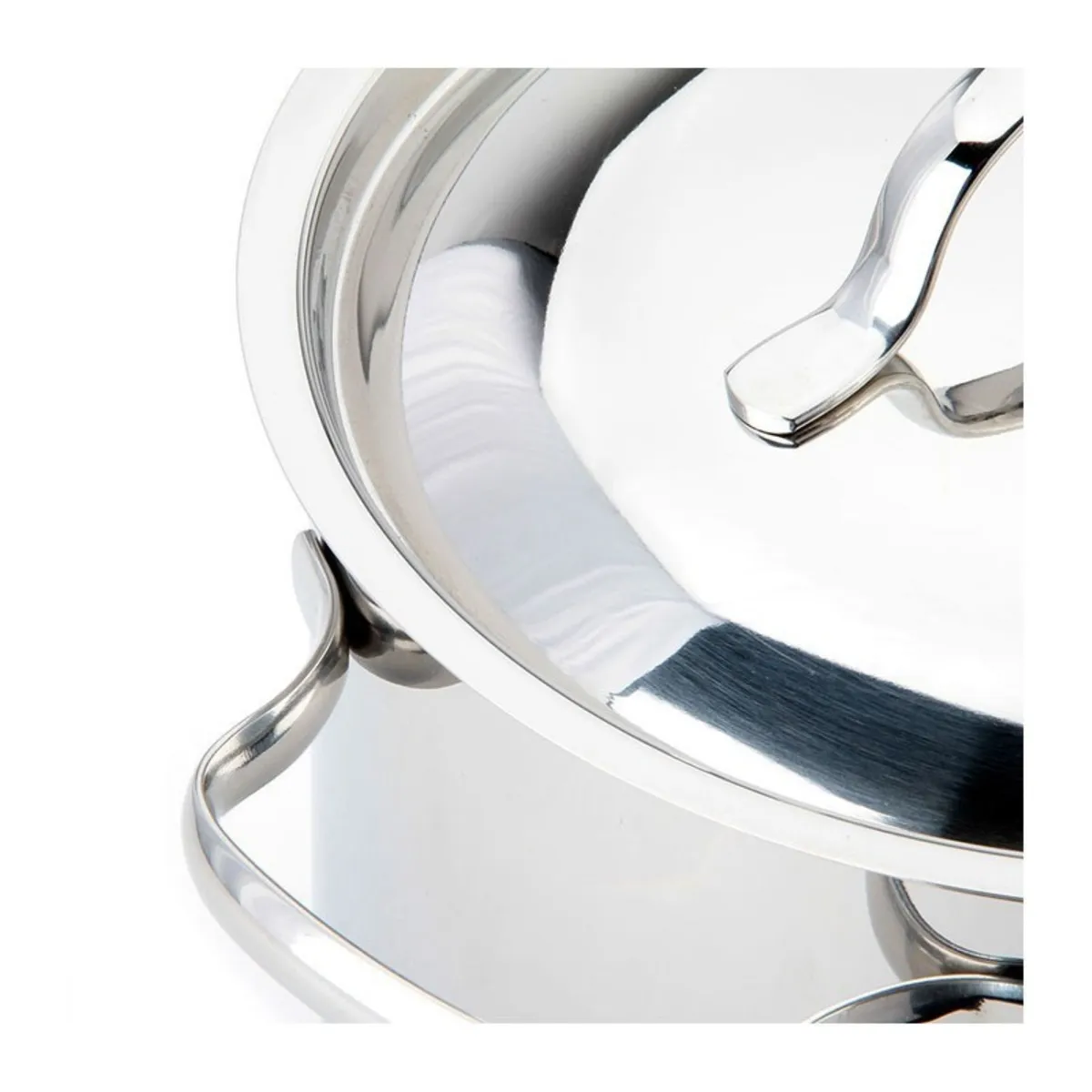 LACOR - Olla Recta con Tapa 4,5lt Acero Inoxidable 20cm Basic Lacor