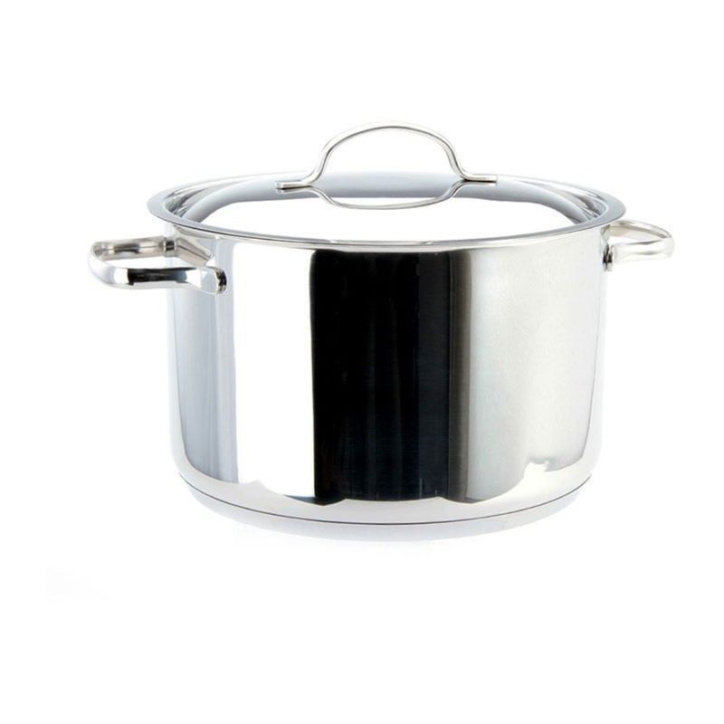 LACOR - Olla Recta con Tapa 65lt Acero Inoxidable 24cm Basic Lacor