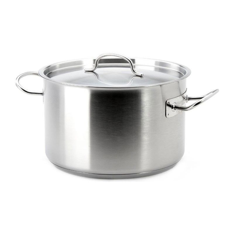 WOLFEN - Cacerola Alta con Tapa 32lt Acero Inoxidable 40x26cm Wolfen