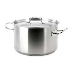 WOLFEN - Cacerola Alta con Tapa 32lt Acero Inoxidable 40x26cm