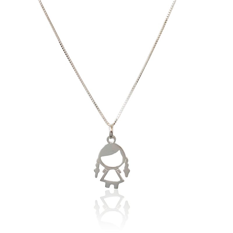 ANDREA COGGIOLA JOYAS - Collar Niña Calado Plata Fina 925