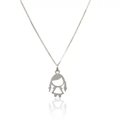 ANDREA COGGIOLA JOYAS - Collar Niña Calado Plata Fina 925
