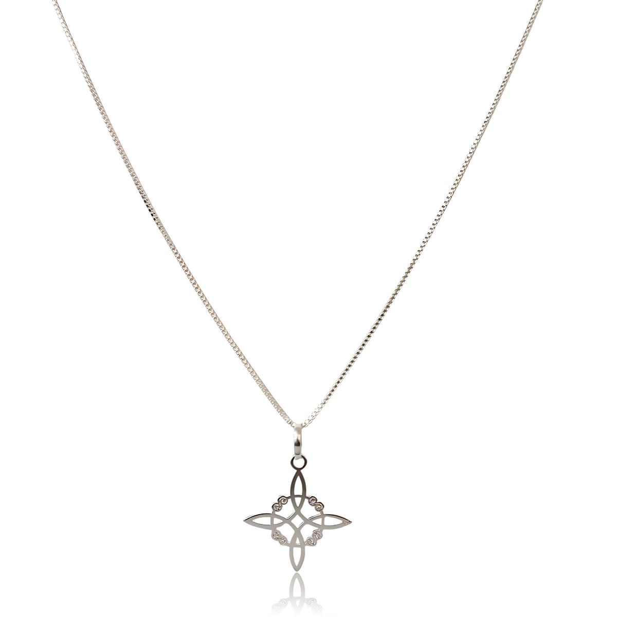 COGGIOLA - Collar Nudo De Brujas Calado Plata Fina 925