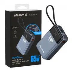 MASTER G - Batería Externa Power Bank Notebook 20000 Mah 65w UCP20PD65D