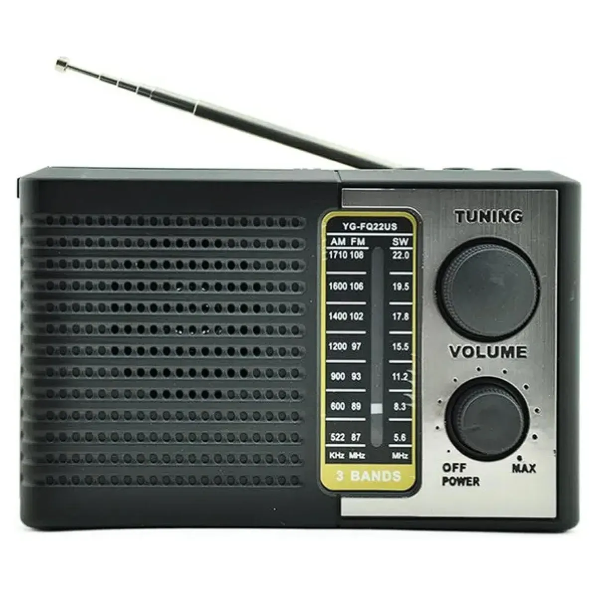 TECNOLAB - Radio Portatil Recargable Solar LED USB SW AM FM