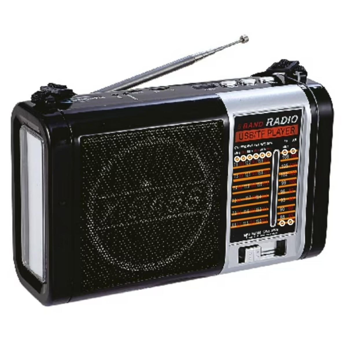TECNOLAB - Radio Portatil Recargable Solar LED USB AM FM SW
