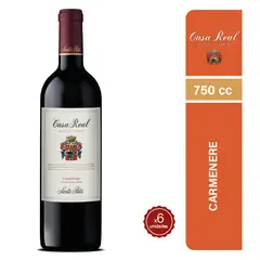 CASA REAL - Vino Escudo de Familia Carmenere 750cc x6