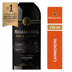 SANTA RITA - Vino Medalla Real Gold Carmenere 750cc x6