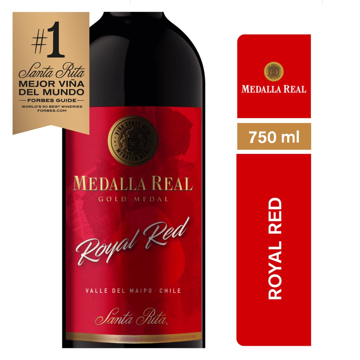 SANTA RITA - Vino Medalla Real Gold Royal Red 750cc x6