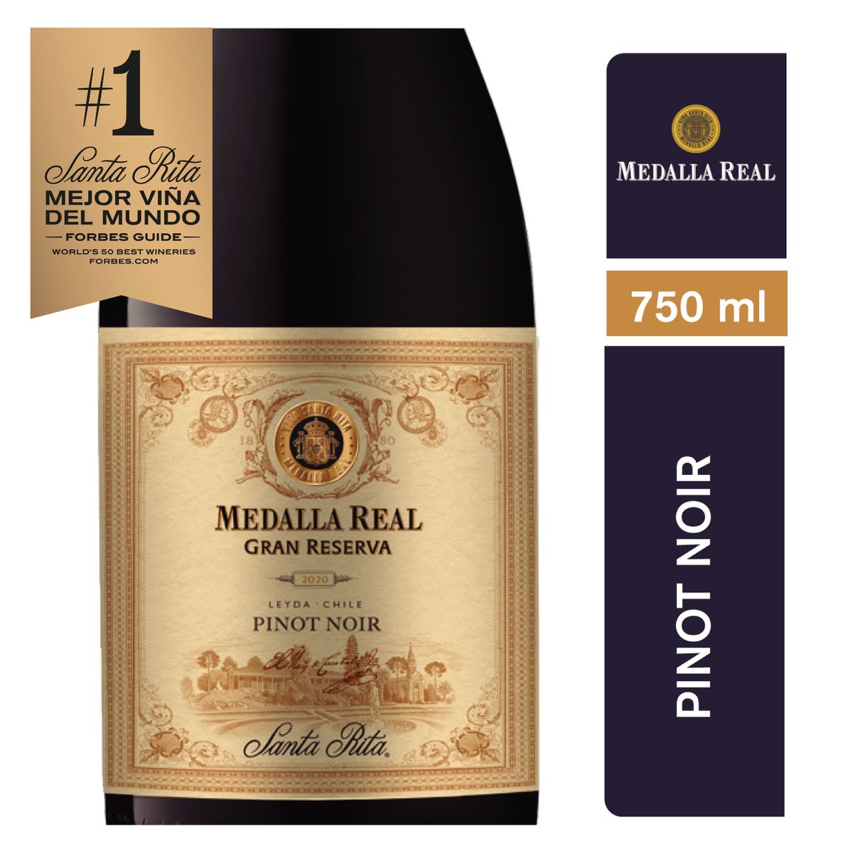 SANTA RITA - Vino Medalla Real Gran Reserva Pinot Noir 750cc x6