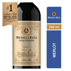 SANTA RITA - Vino Medalla Real Gran Reserva Merlot 750cc x6