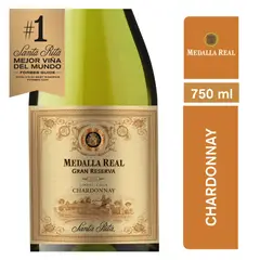SANTA RITA - Vino Medalla Real Gran Reserva Chardonnay 750cc x6