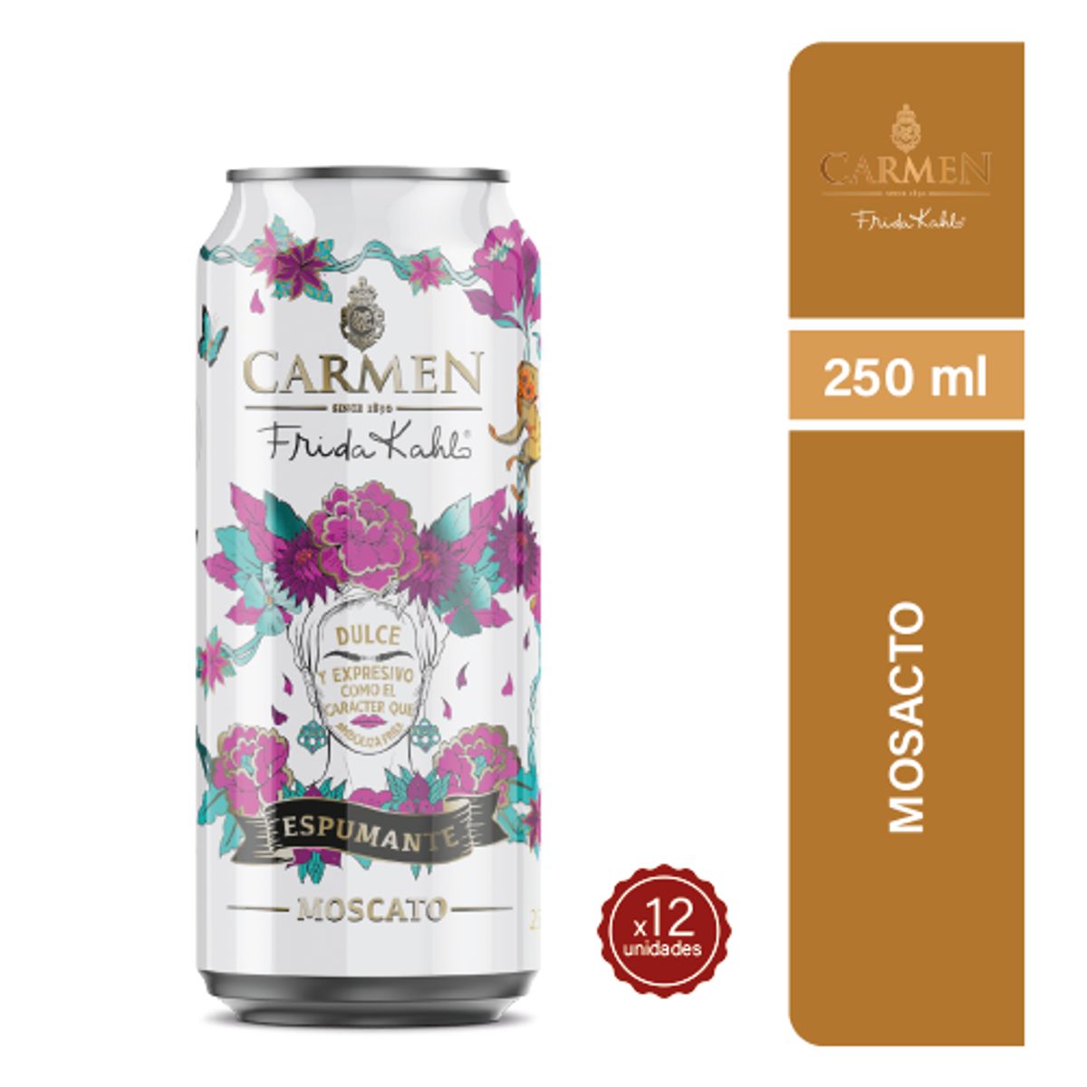 CARMEN - Espumante Carmen Frida Kahlo Moscato 250cc x12