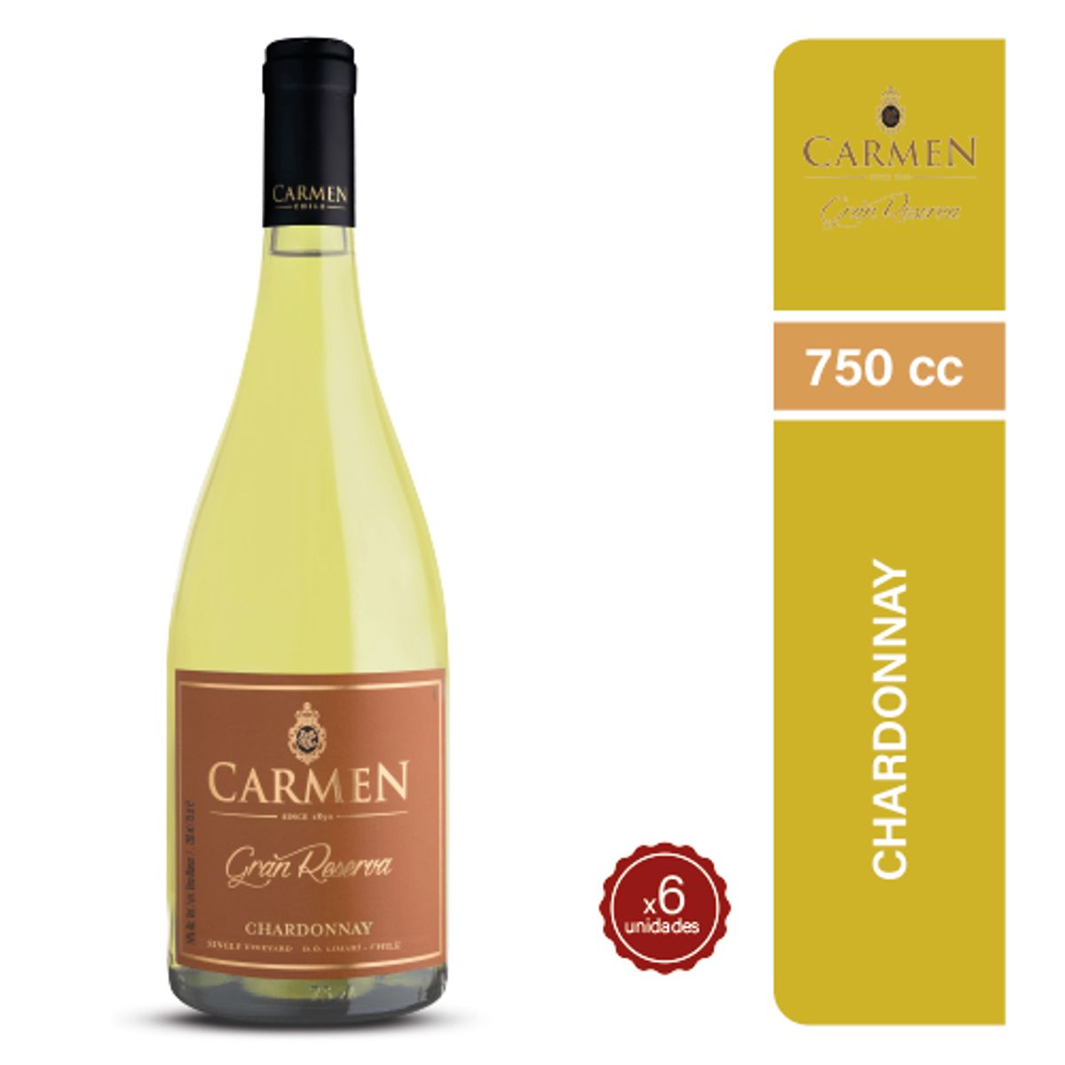 CARMEN - Carmen Gran Reserva Chardonnay 750cc x6