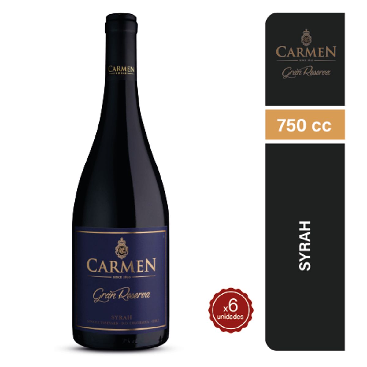 CARMEN - Carmen Gran Reserva Syrah 750cc x6