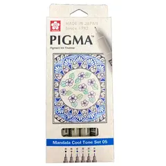 SAKURA - Set de Tiralínea Pigma Micron 0.5 Mandala 6 Col Fríos