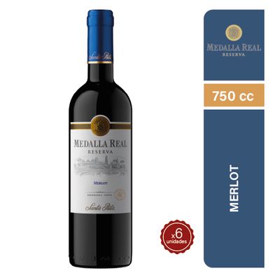 Santa Rita Vino Medalla Real Merlot 750Cc X6